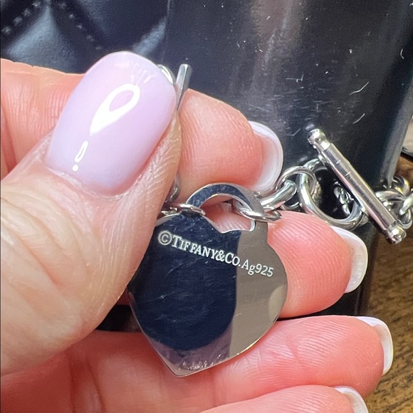 Silver Heart Charm Bracelet and Necklace Set - Picture 6 of 11